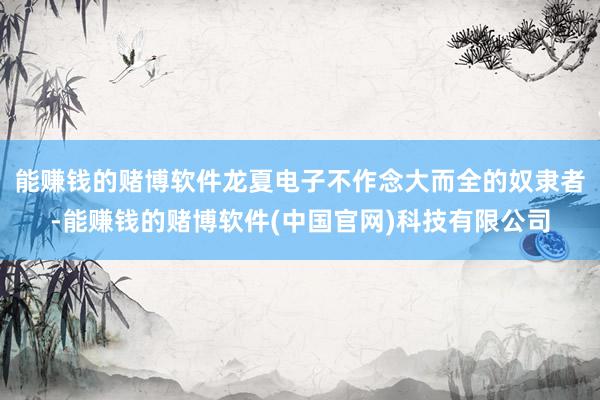 能赚钱的赌博软件龙夏电子不作念大而全的奴隶者-能赚钱的赌博软件(中国官网)科技有限公司